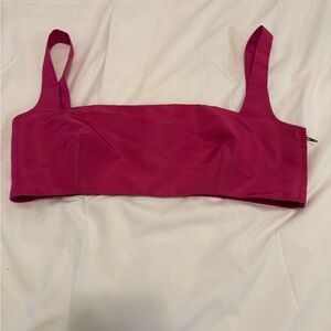 Valentino Fuchsia Pink Cropped Bustier Top